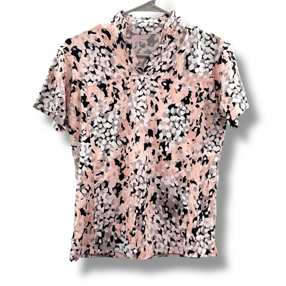 Tail Activewear Abstract Print Top Women’s Size Small Short Sleeve Athletic